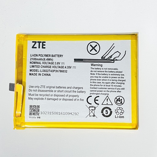 Batería ZTE V6 / LI3822T43P3H786032